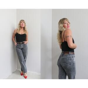 1980's Vintage Levi's 550 Acid Wash Black Jeans ~ Women's XS SM 29" to 30" Waist
